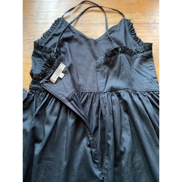 LOFT Black Pleated Summer Dress w/Fabric Belt sz 6 - Picture 13 of 16